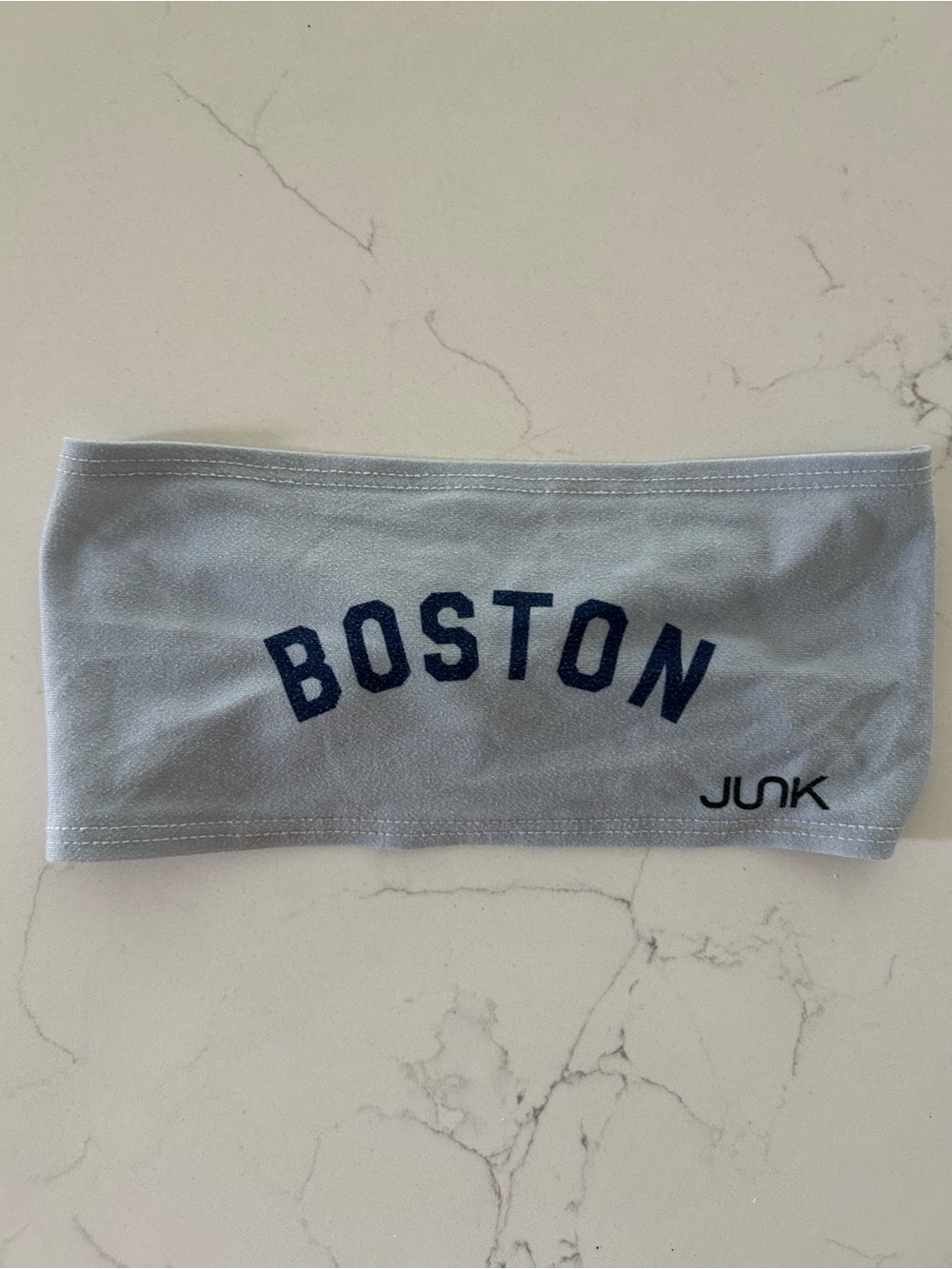 Light Blue 'Boston' headband with Navy Print - JUNK